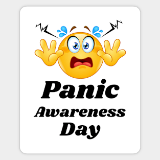 Panic awareness day with white text Magnet